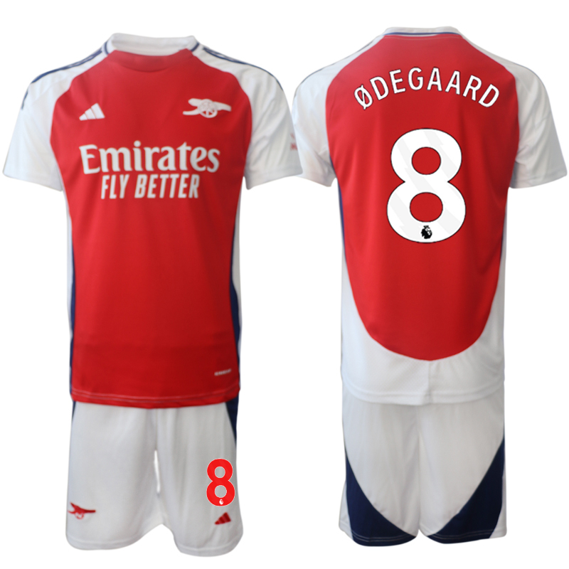 Men 2024-2025 Club Arsenal home Red #8 Soccer Jersey